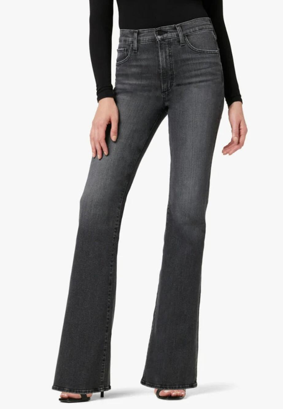 Joe's Jeans Womens 8 Washed Black Molly High Rise Flare Denim Casual Jeans Pant